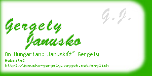 gergely janusko business card